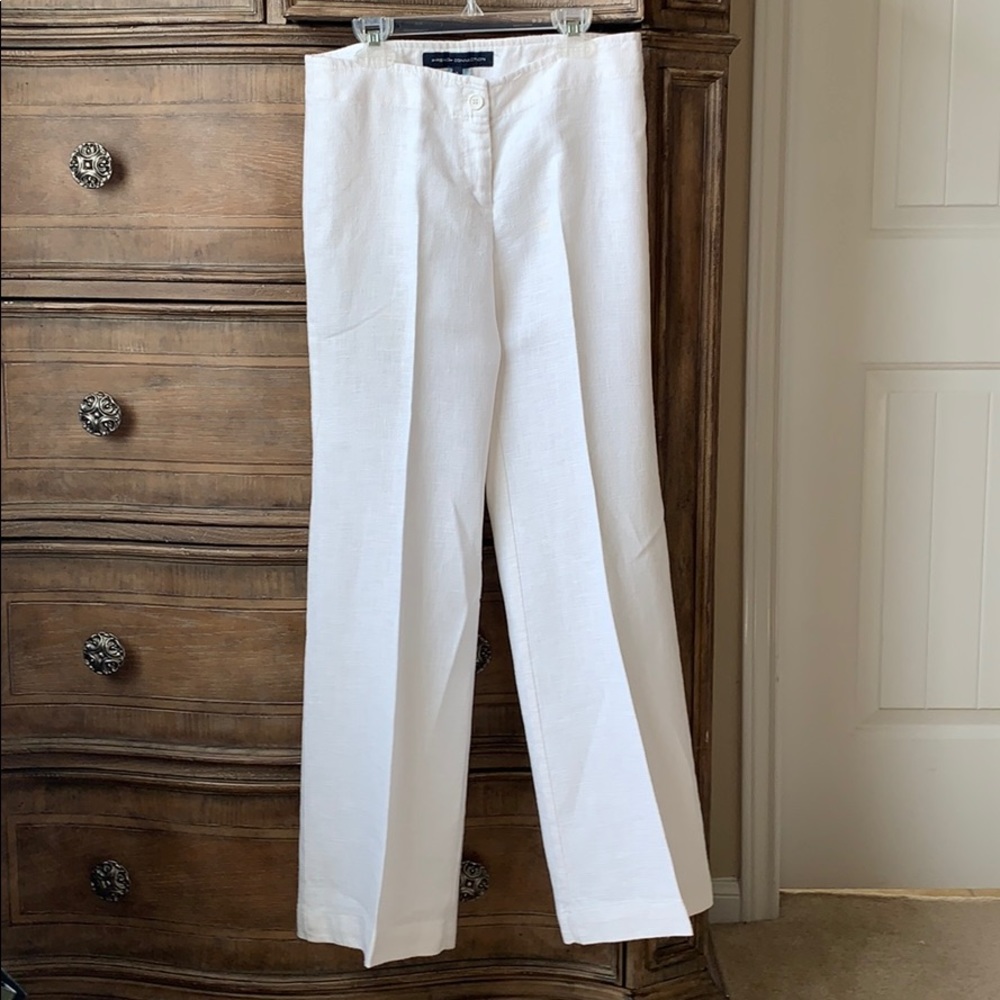 French Connection White Straight Leg Pants